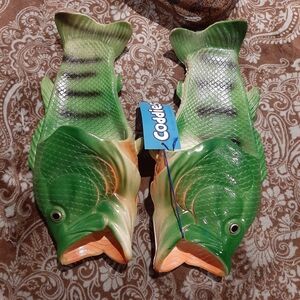 🔥New with tags Coddies Bass Fish Flip Flop Slippers